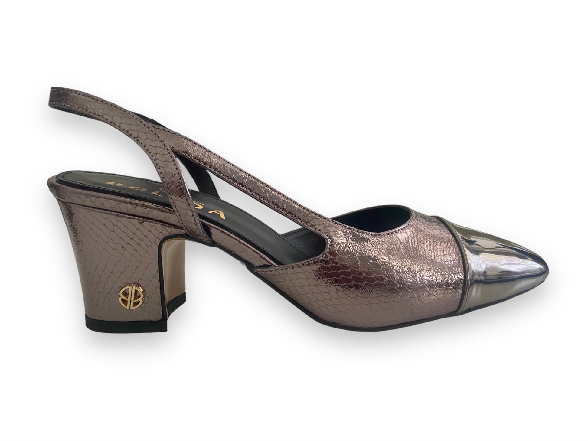 Platin Ella Topuklu Ayakkabı