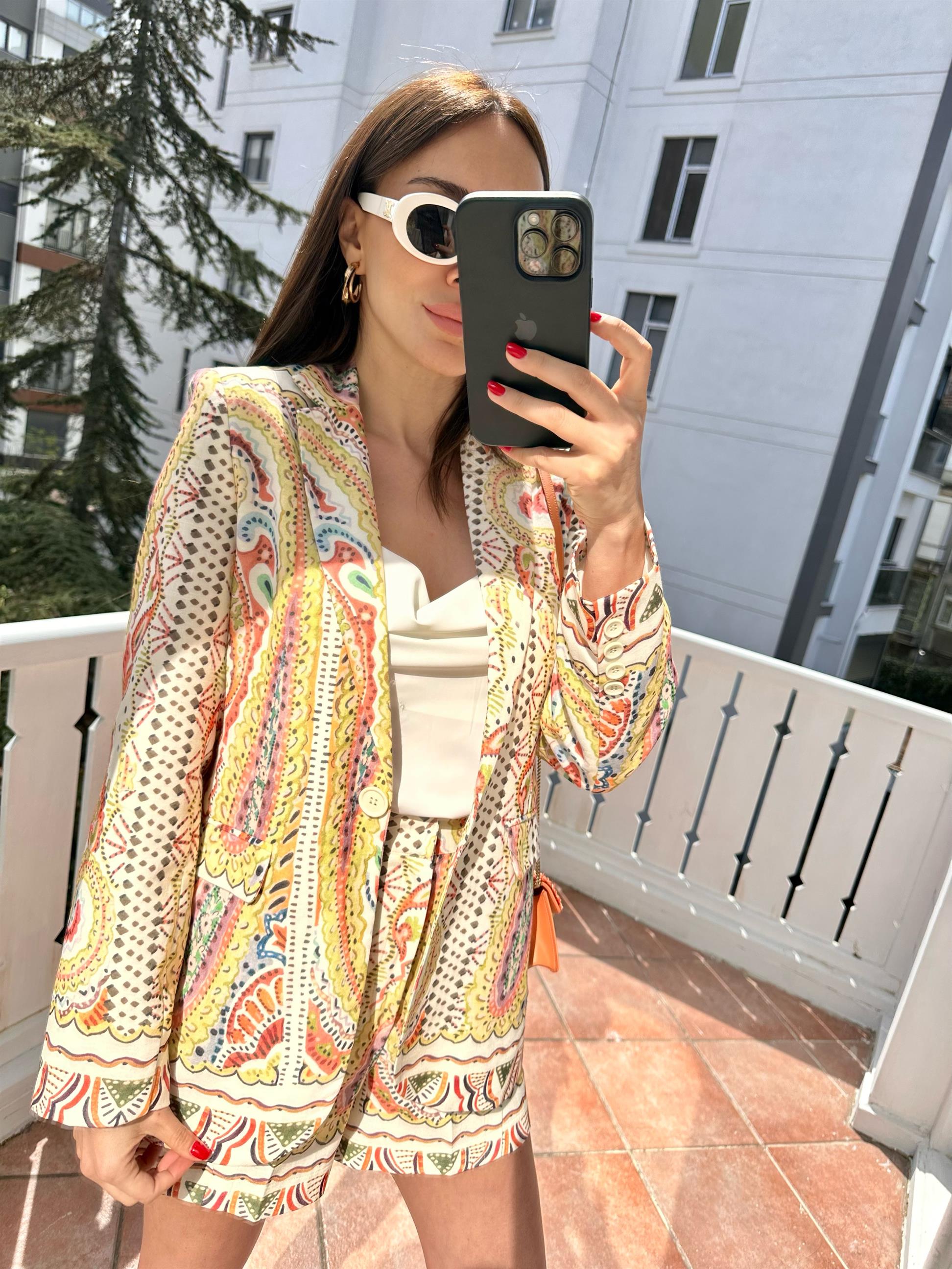 Sarı Sophia Blazer Ceket
