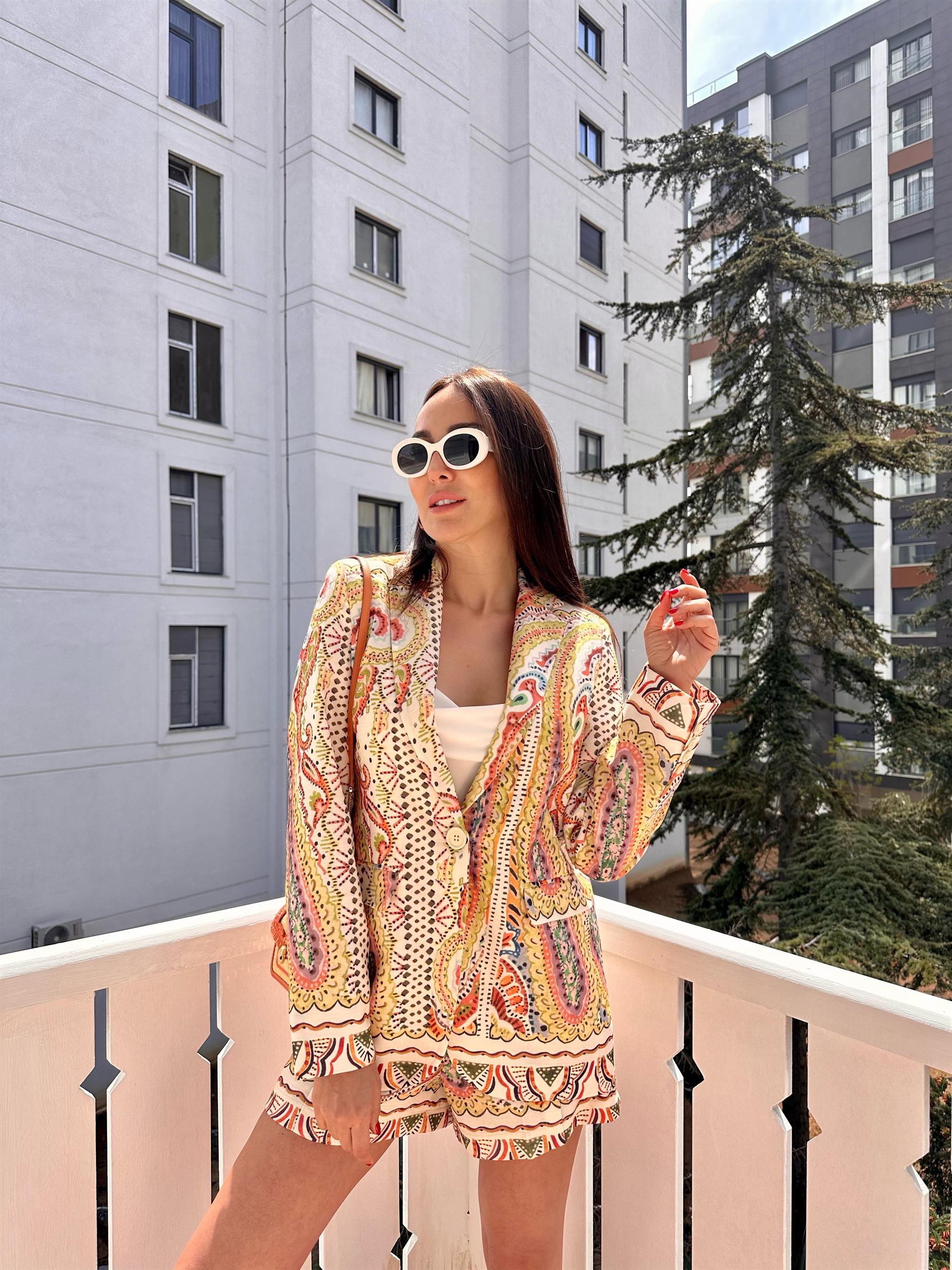Sarı Sophia Blazer Ceket