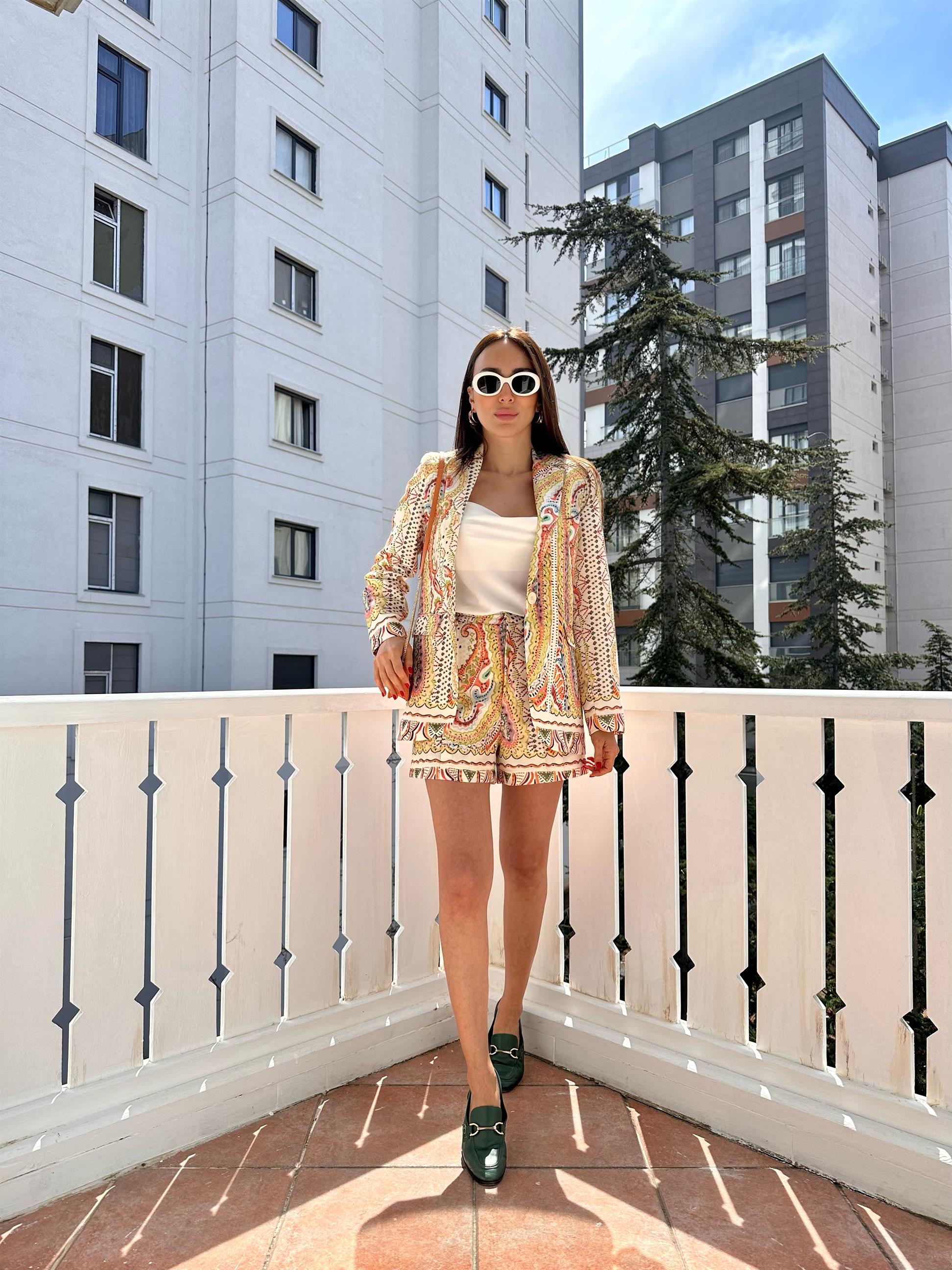 Sarı Sophia Blazer Ceket