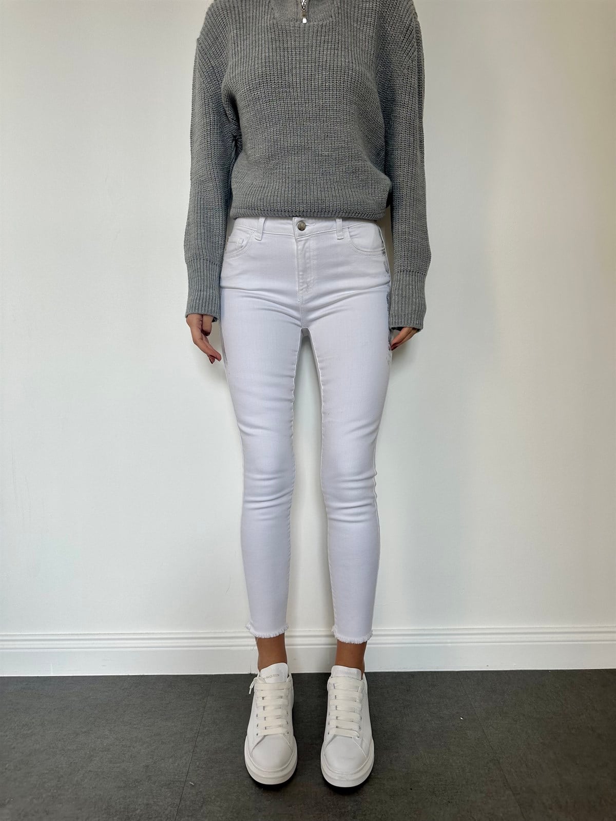 Silver Skinny Jean