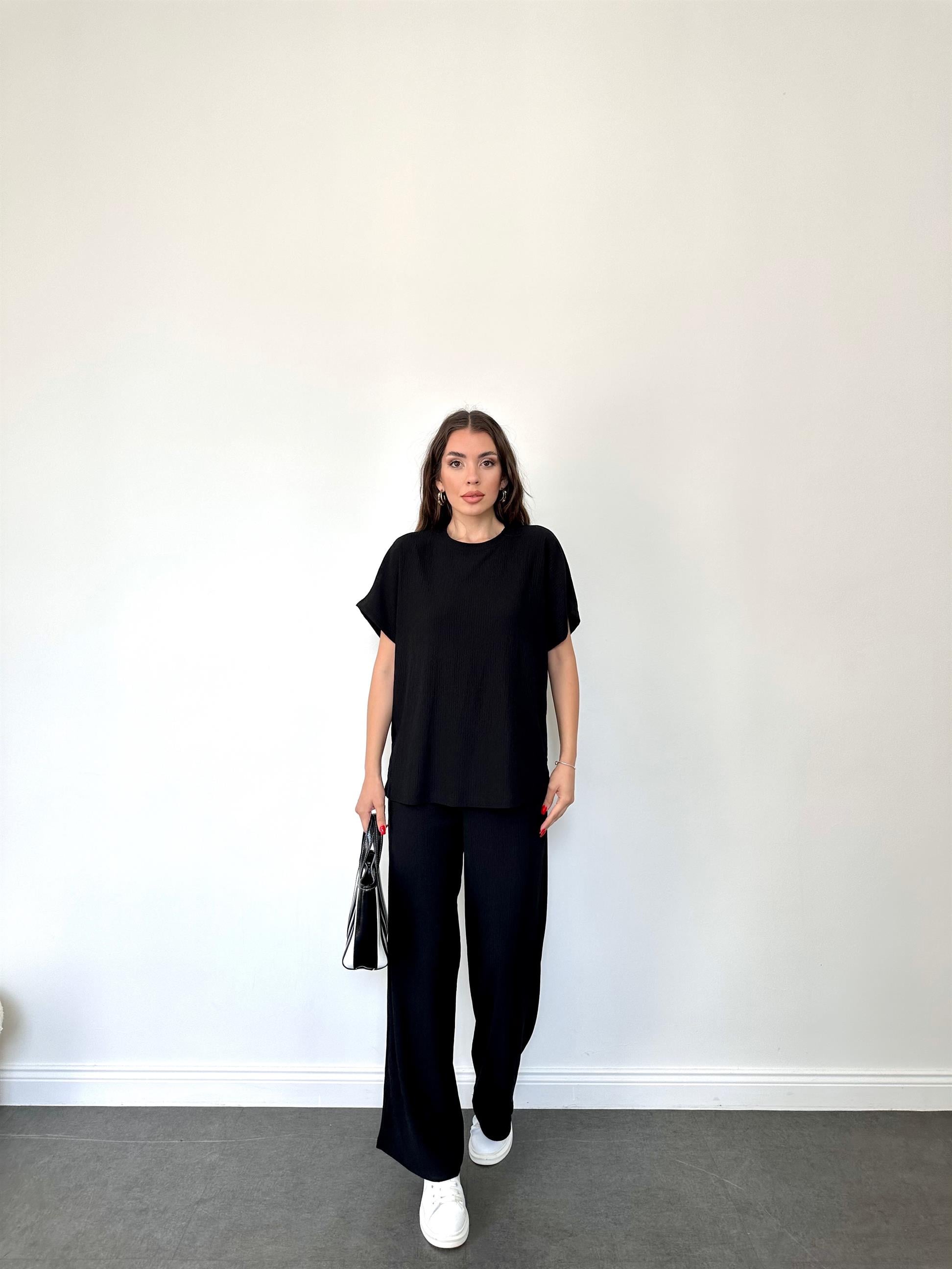 Siyah Basic Örme Takım