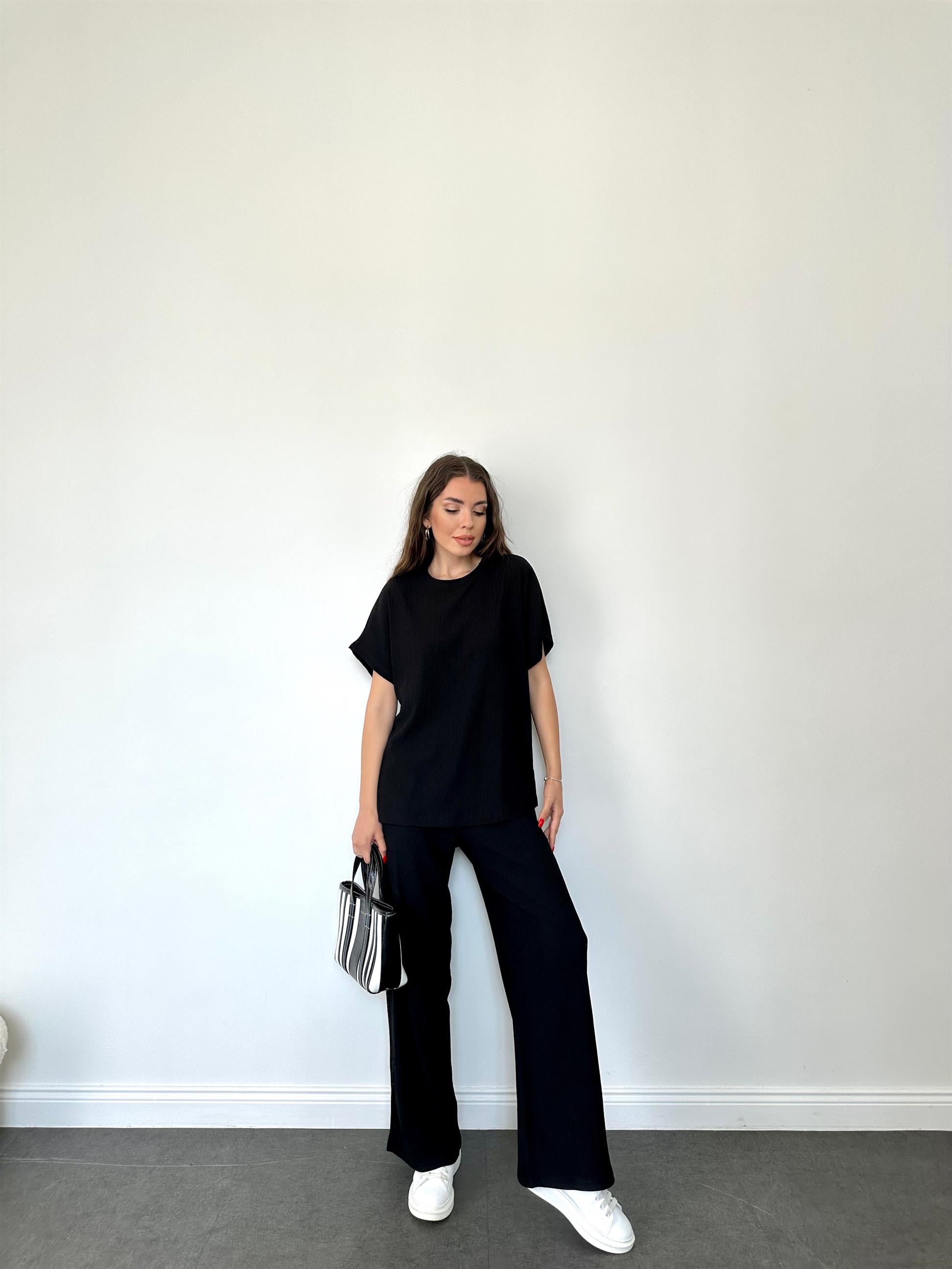 Siyah Basic Örme Takım