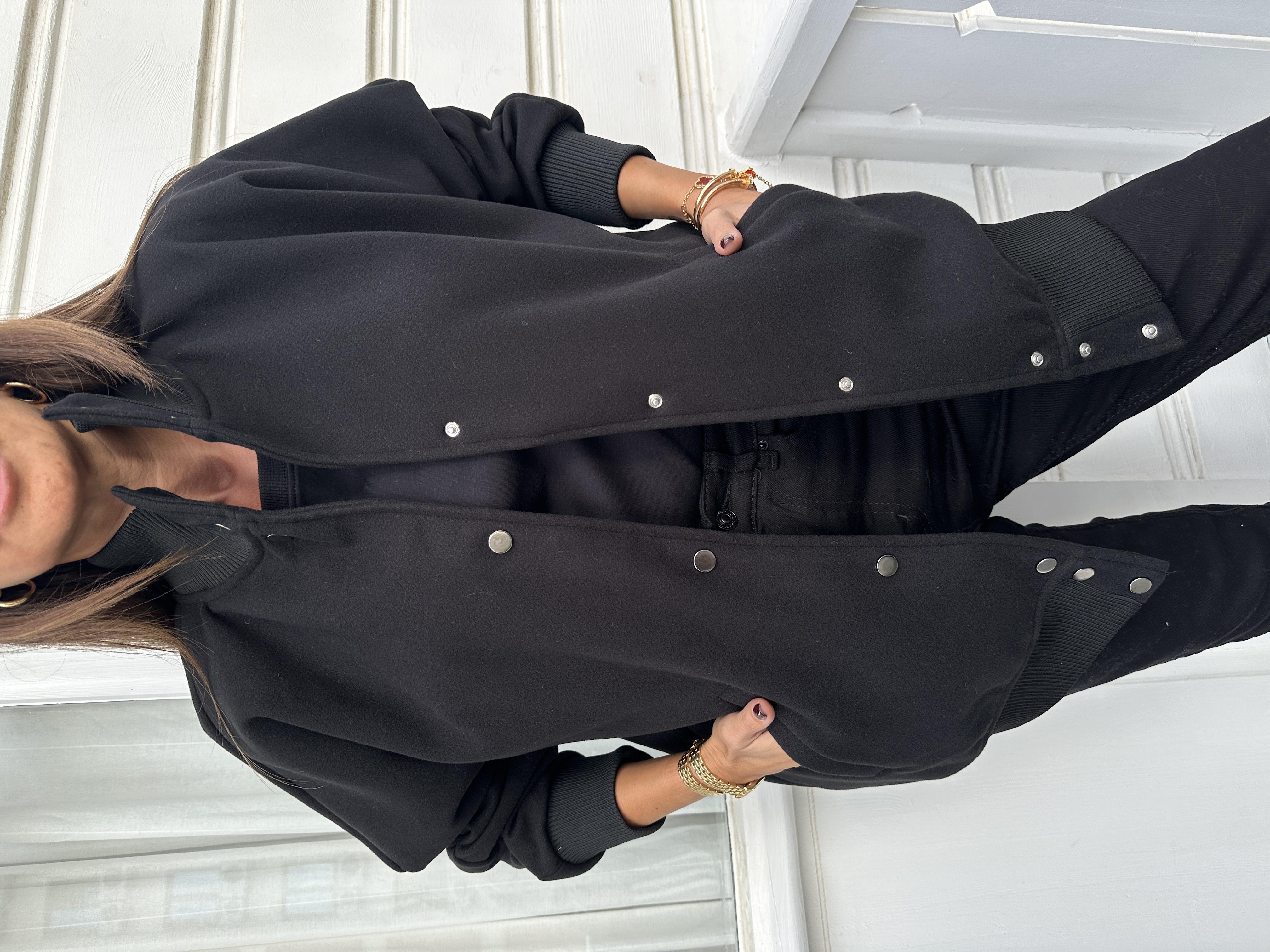 Siyah Bomber Oversize Ceket