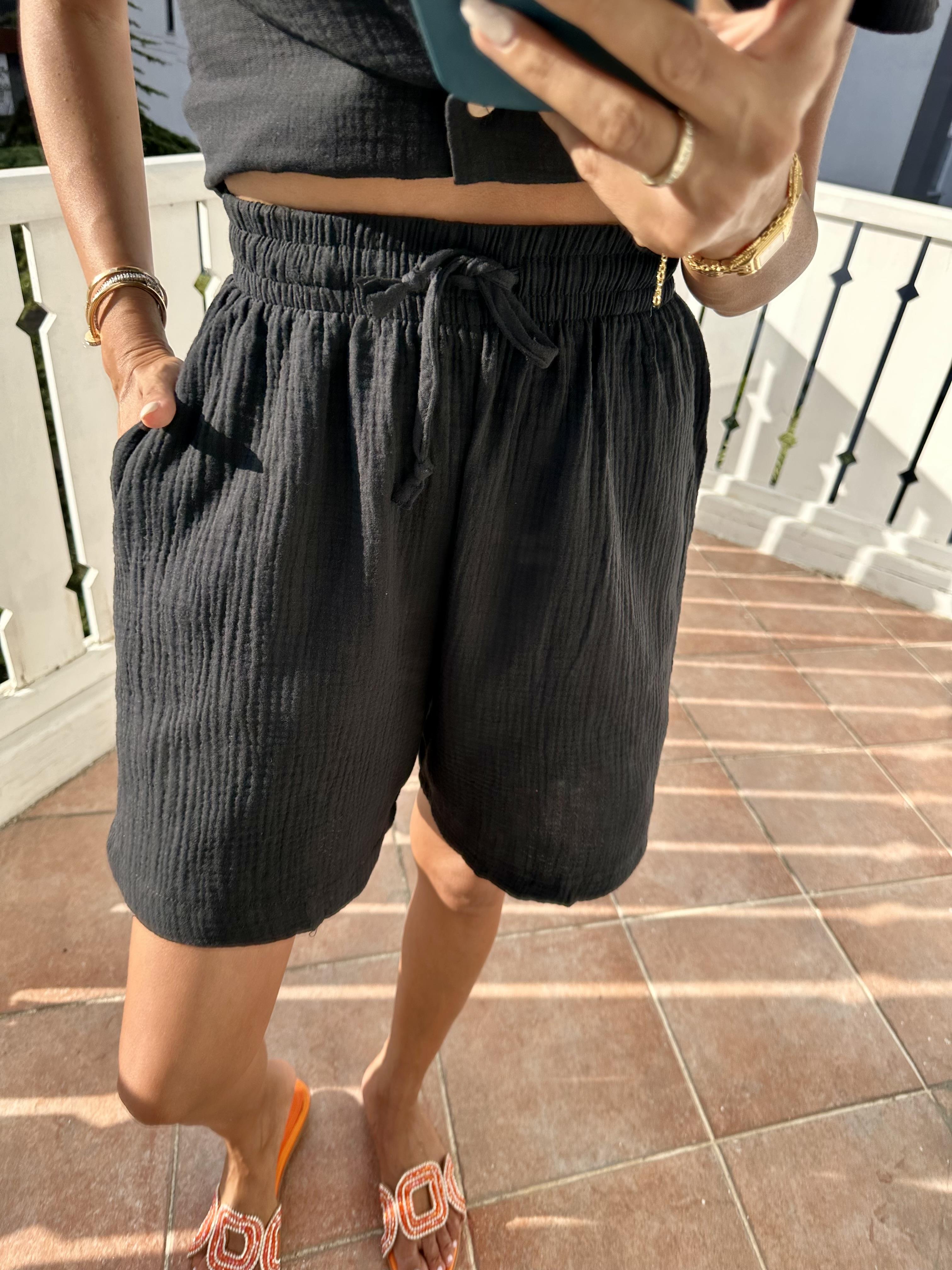 Siyah Gofre Kadın Takım