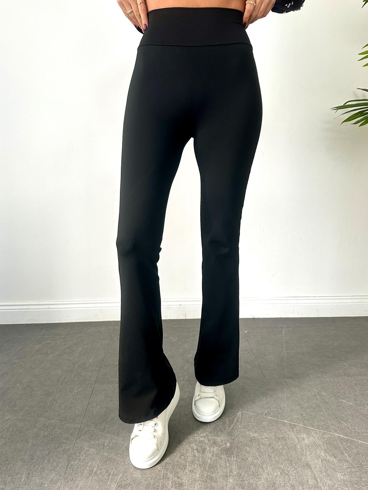 Siyah İspanyol Paça Tayt