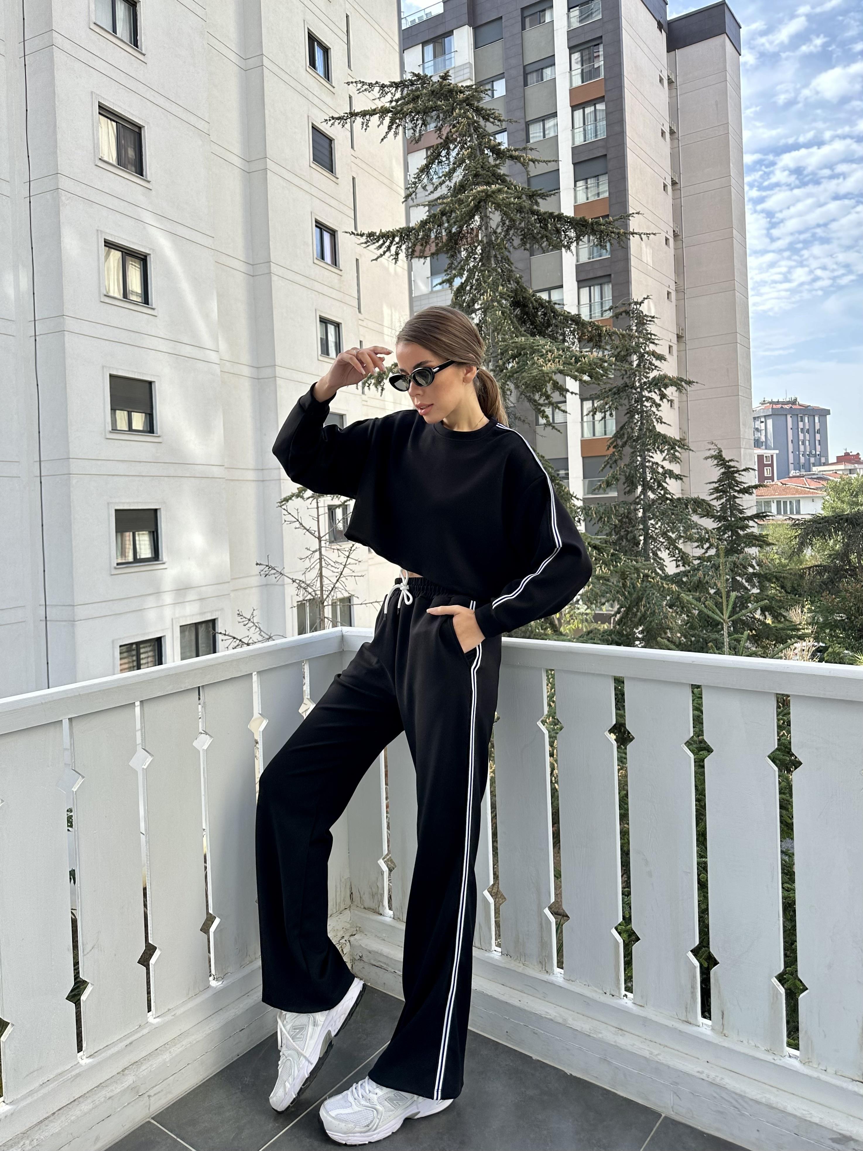 Siyah Kadın Eşofman Takım