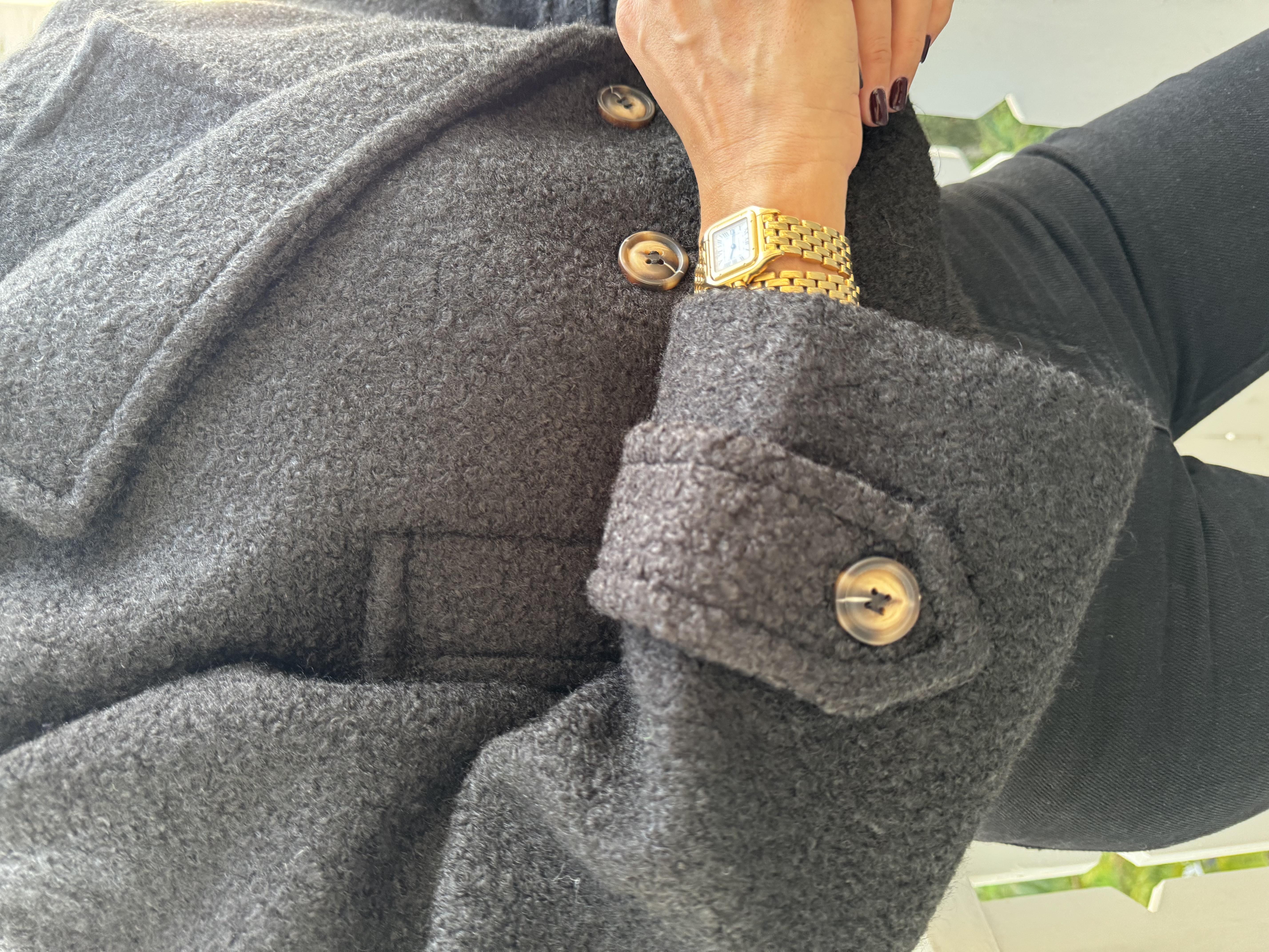 Siyah Kısa Buklet Ceket