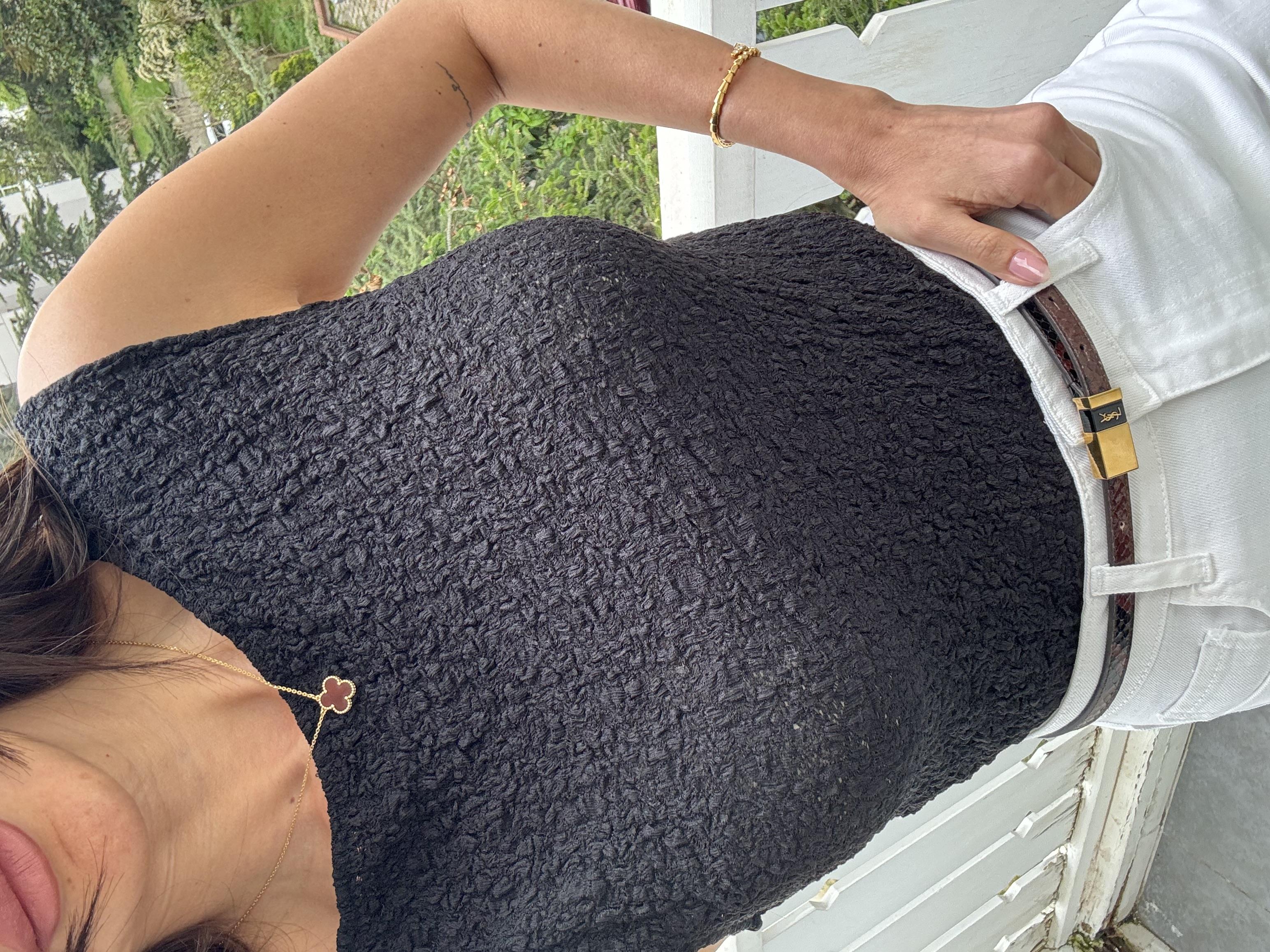 Siyah Kolsuz Dantel Bluz