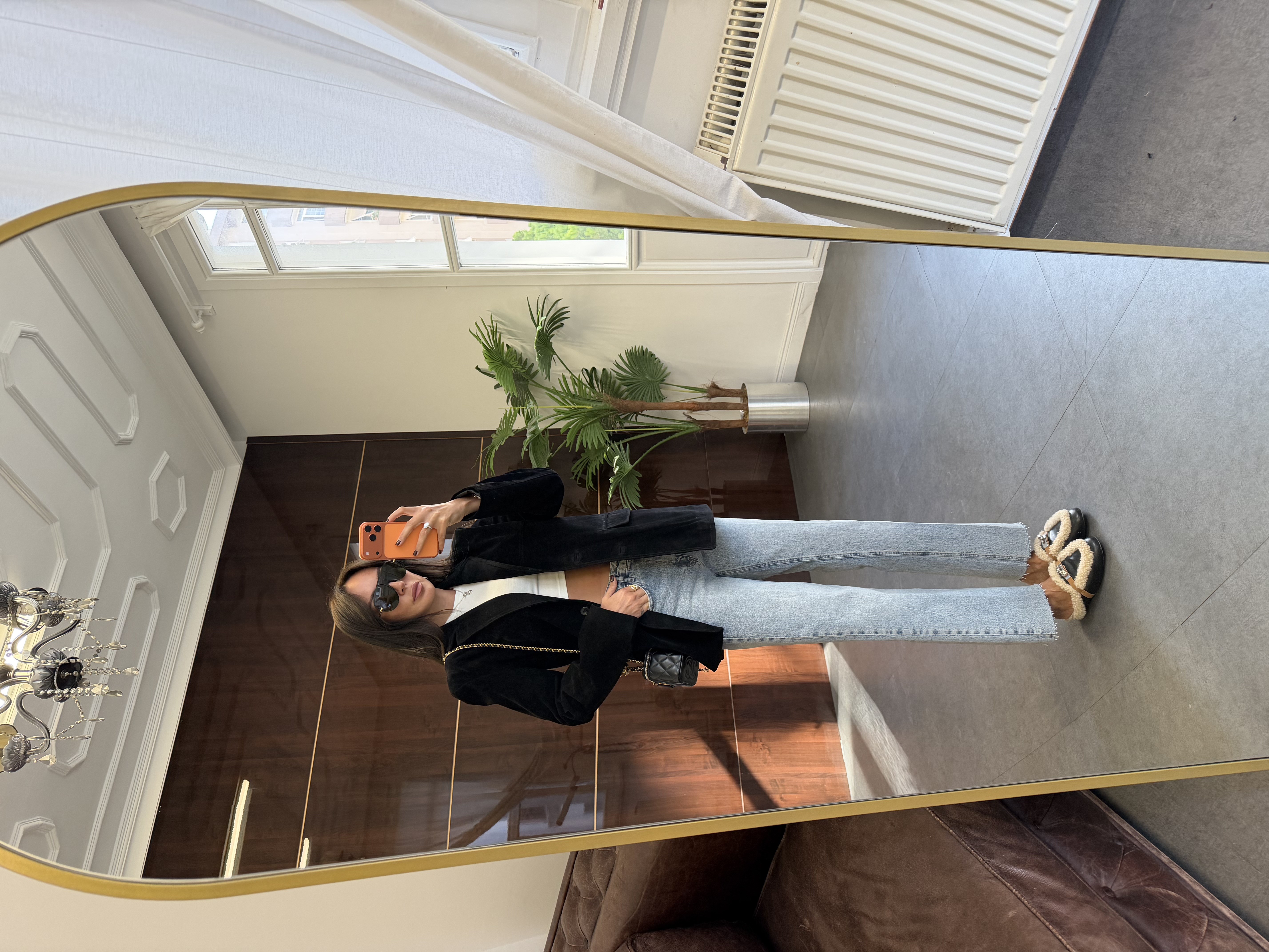 Siyah Kuşaklı Süet Blazer Ceket