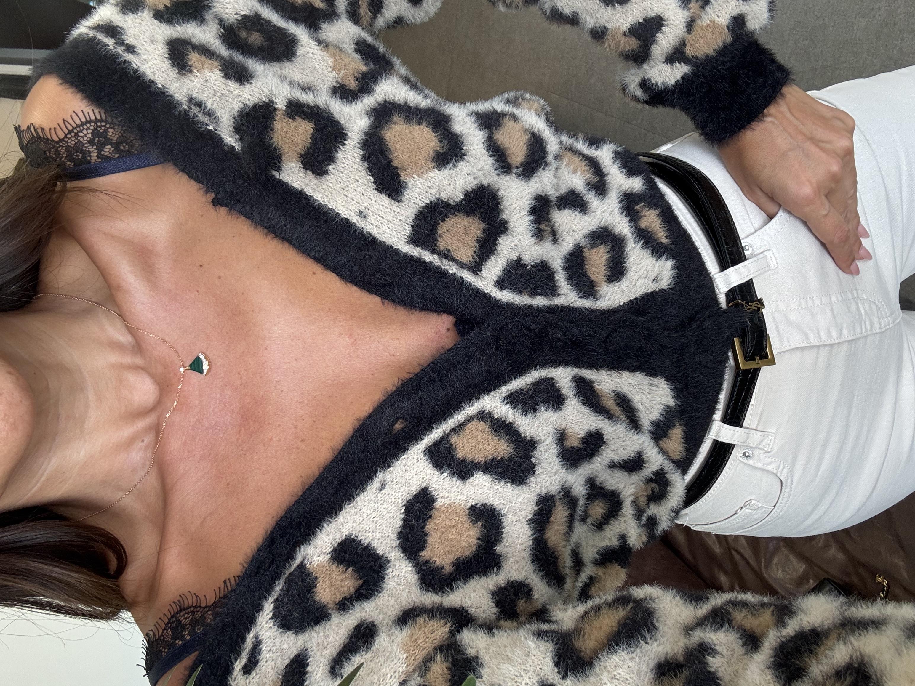 Siyah Leopar Hırka