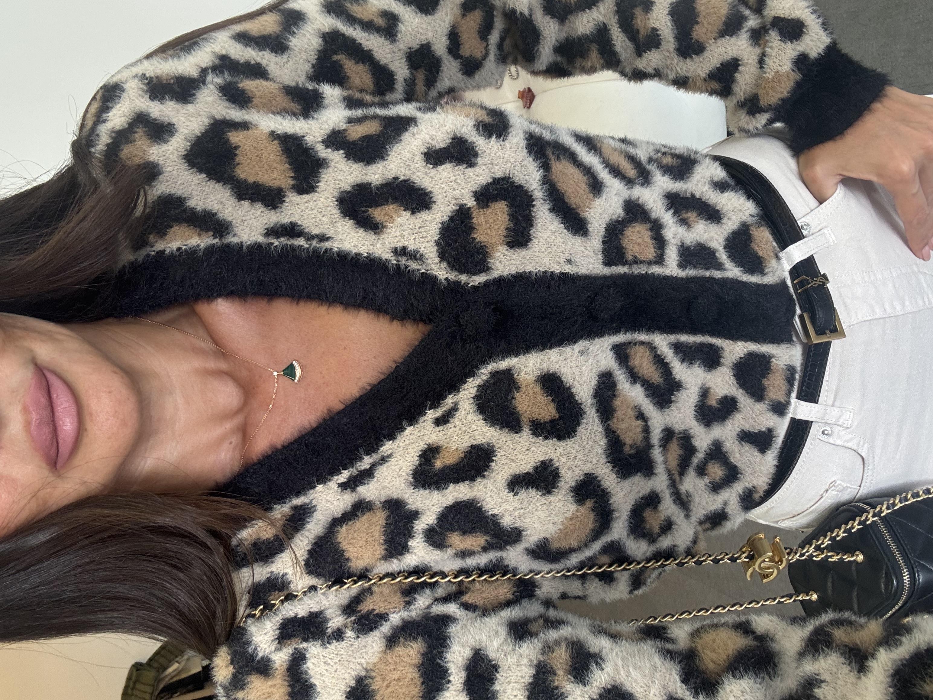 Siyah Leopar Hırka