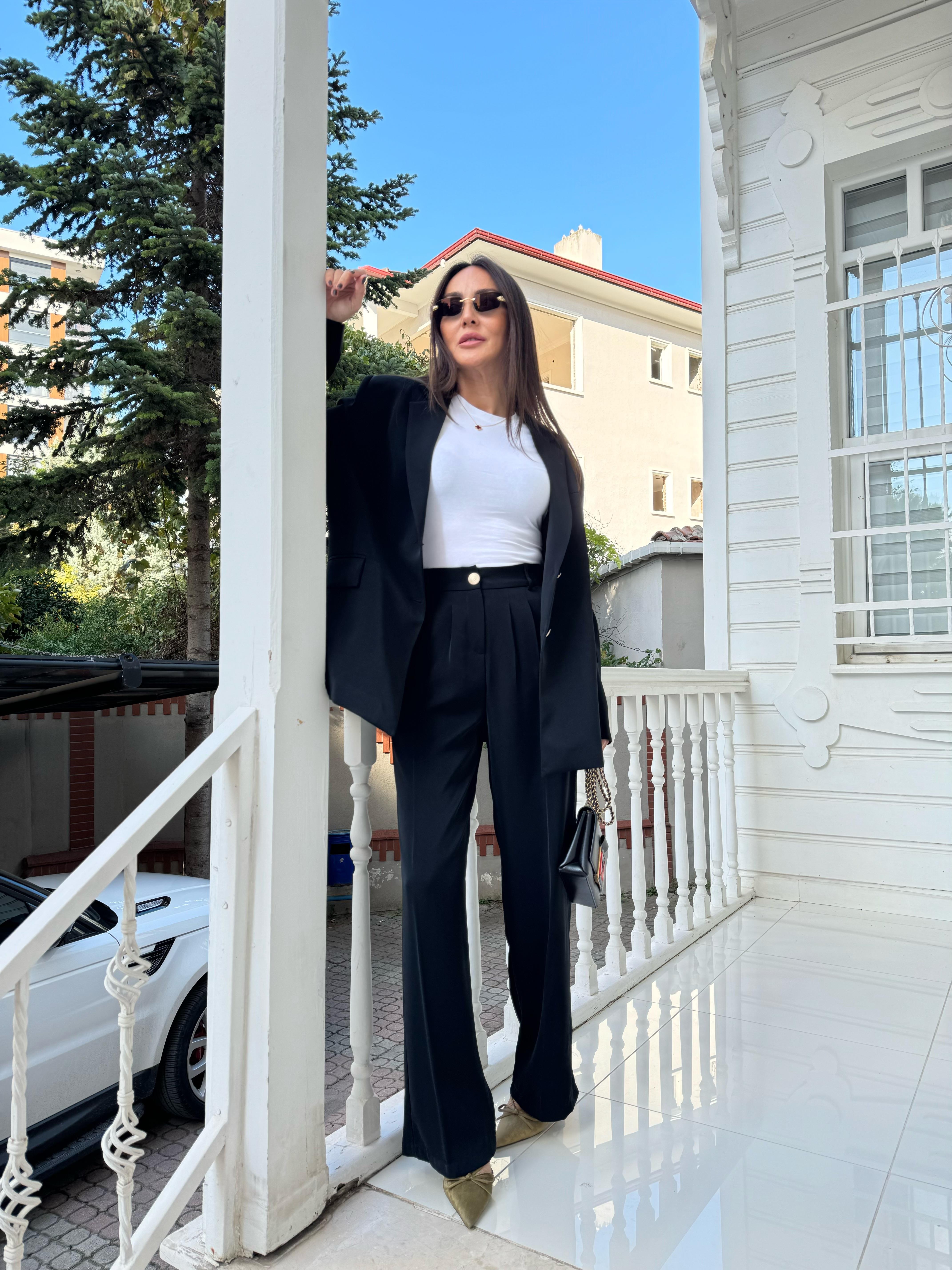 Siyah Marry Ceket Pantolon Takım