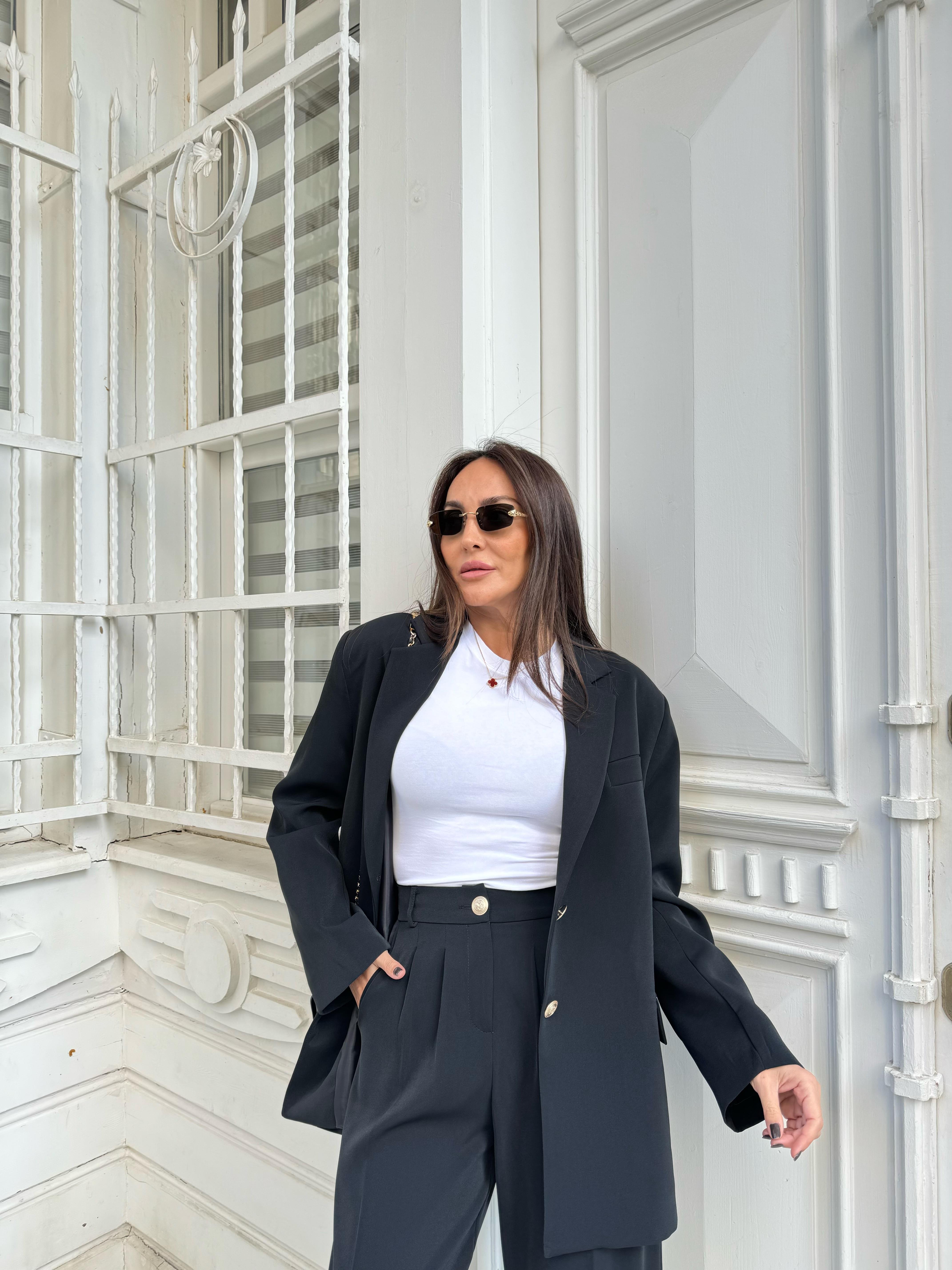 Siyah Marry Ceket Pantolon Takım