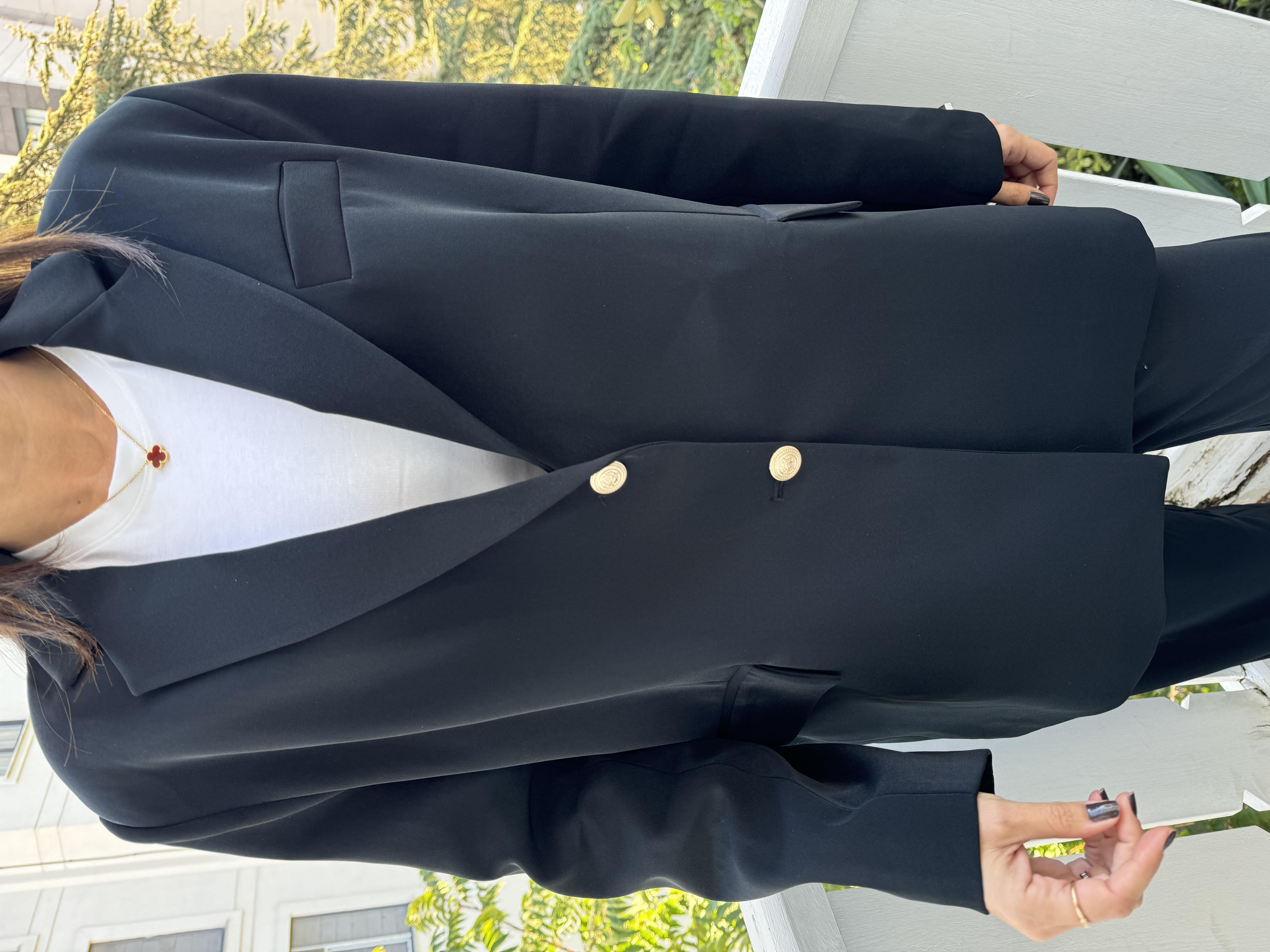 Siyah Marry Ceket Pantolon Takım