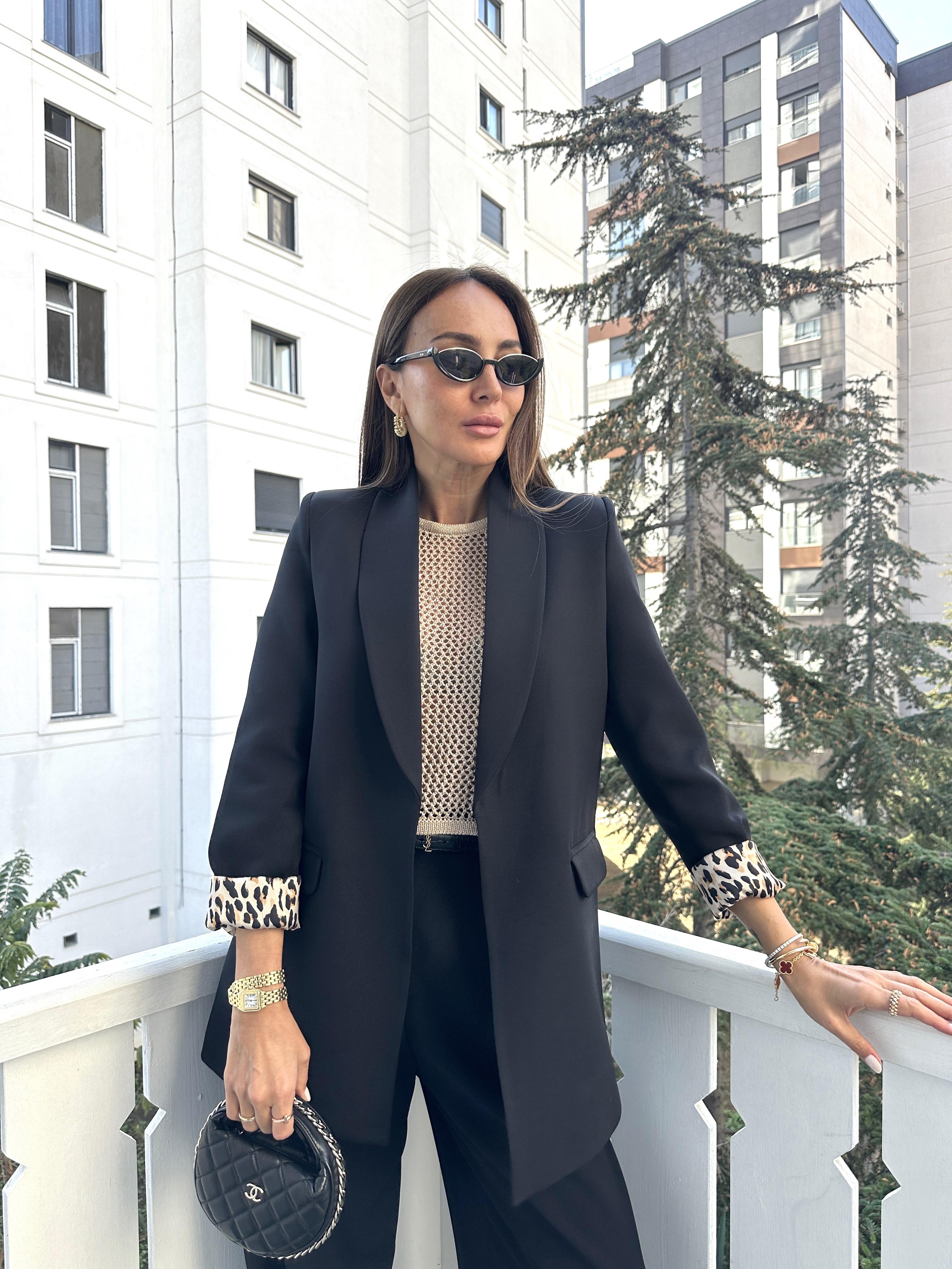 Siyah Şal Yaka Ceket