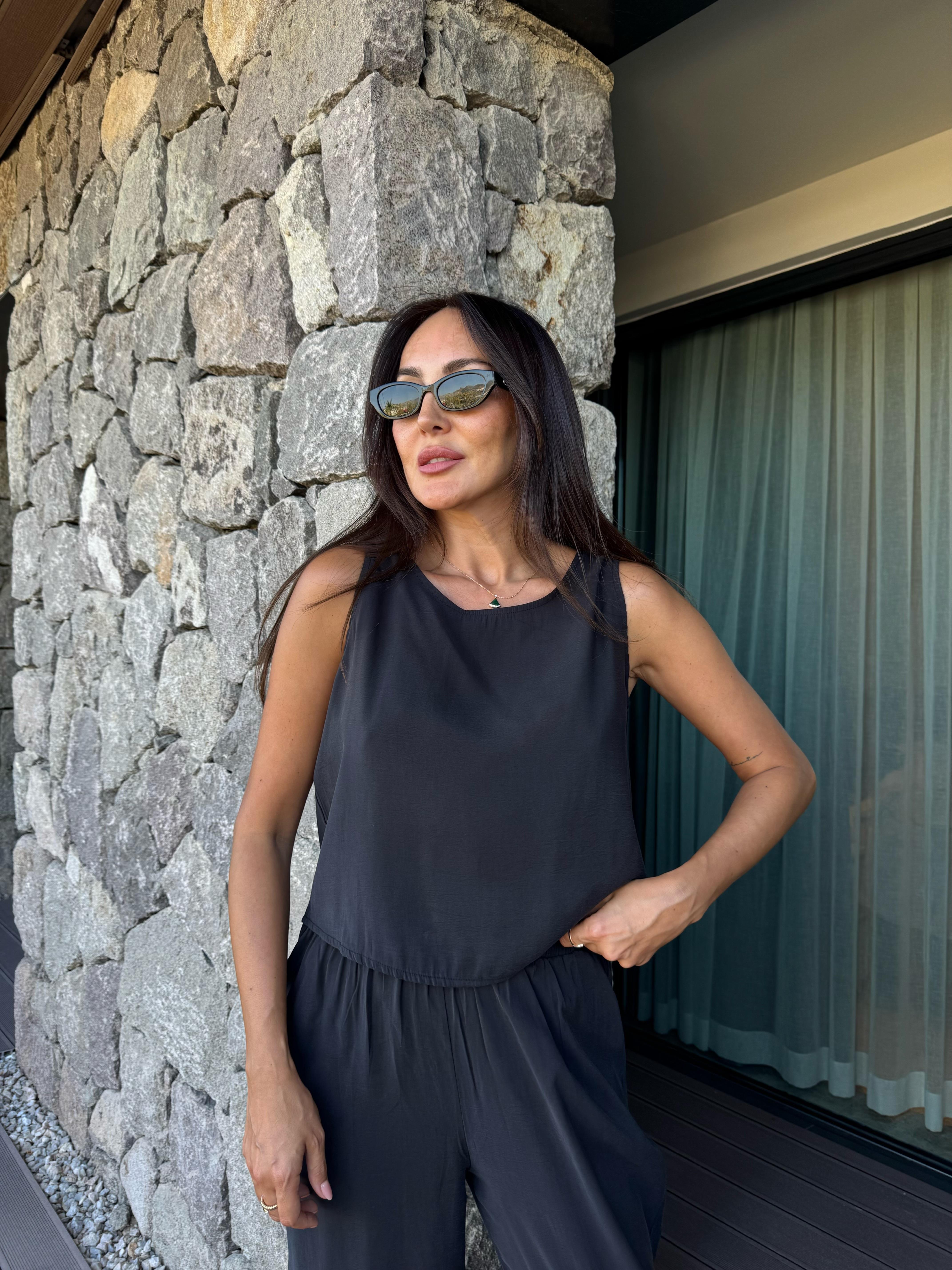 Siyah Tencel Takım