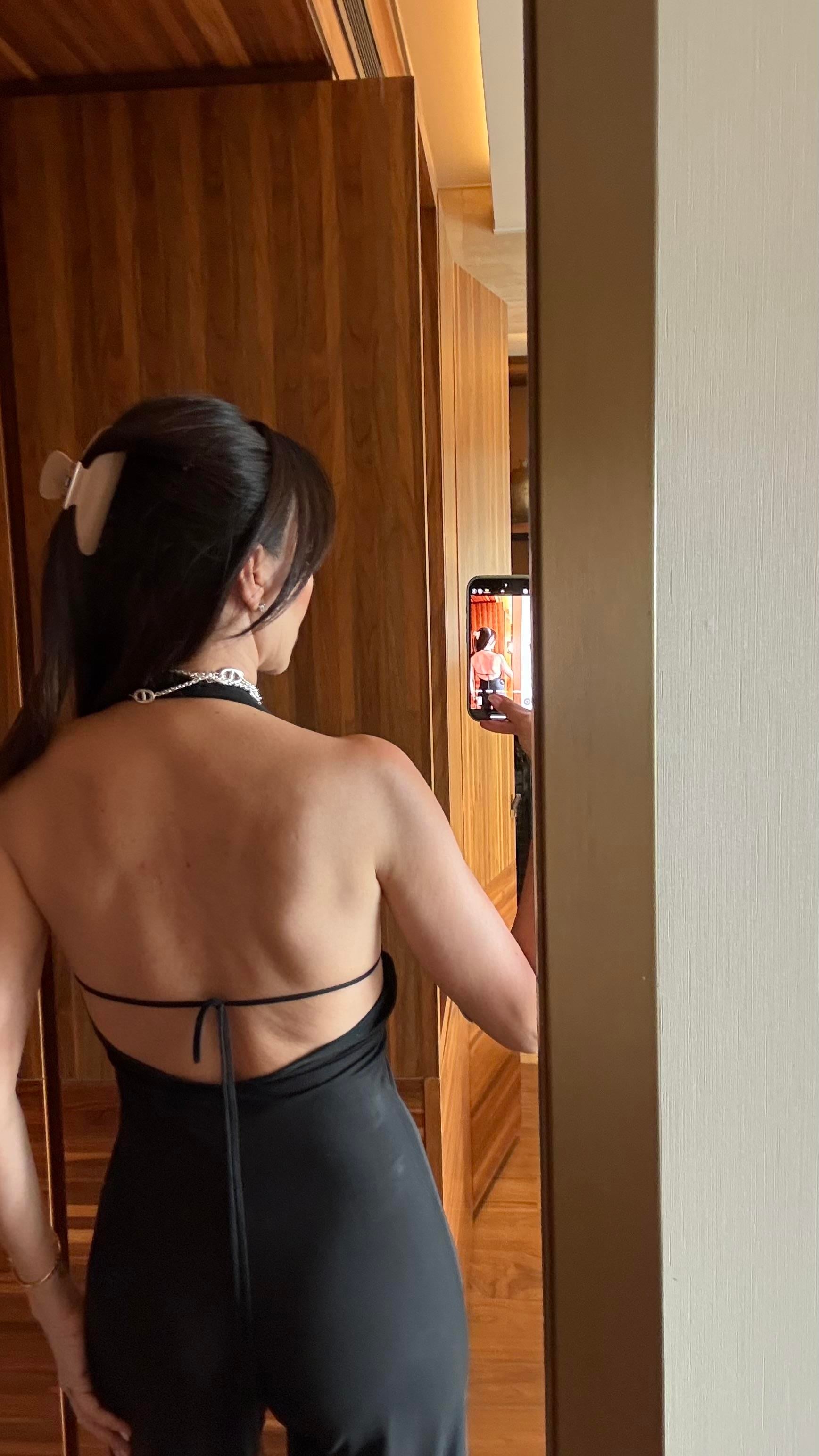 Siyah Tül Astarlı Tulum