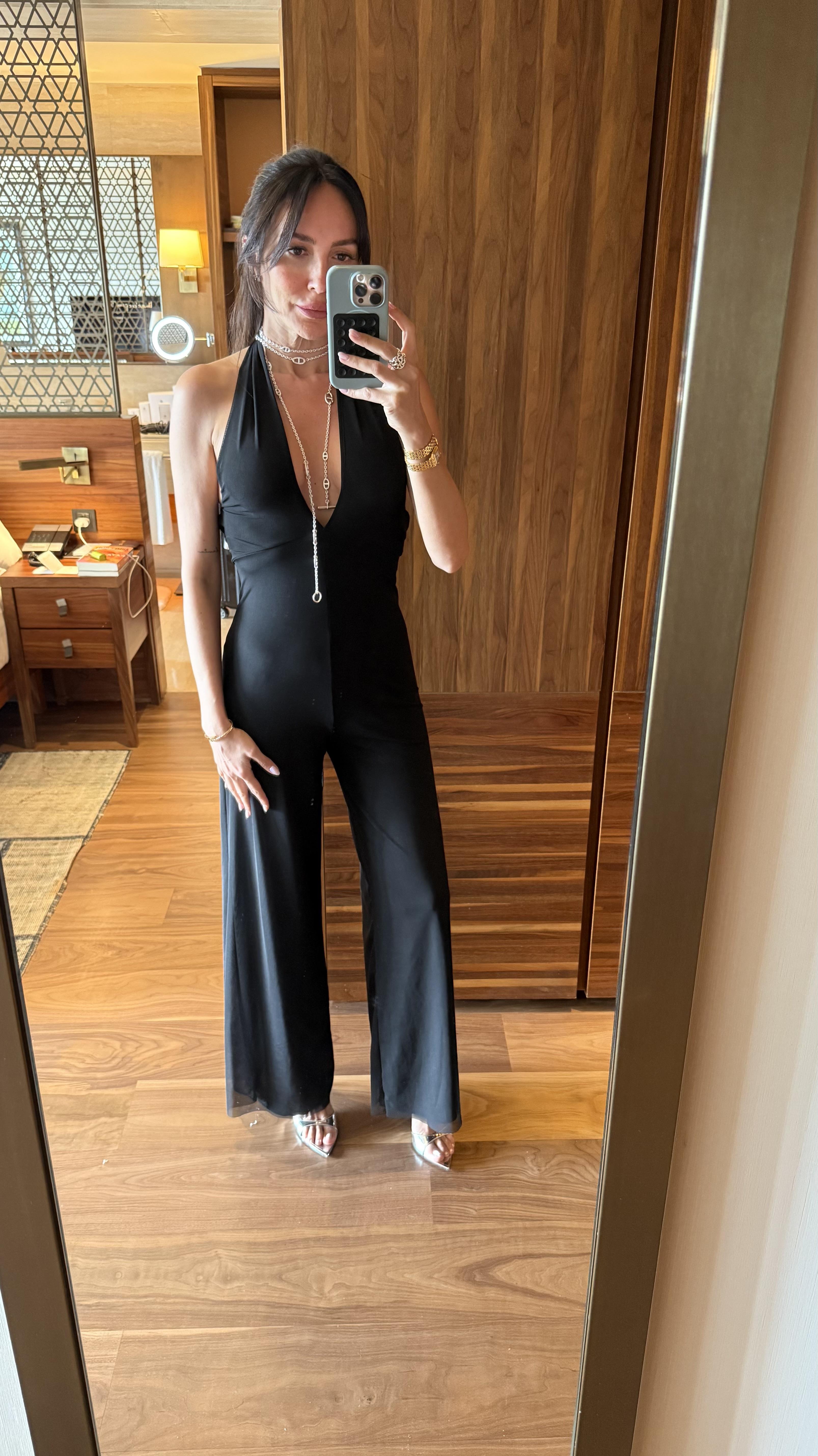 Siyah Tül Astarlı Tulum