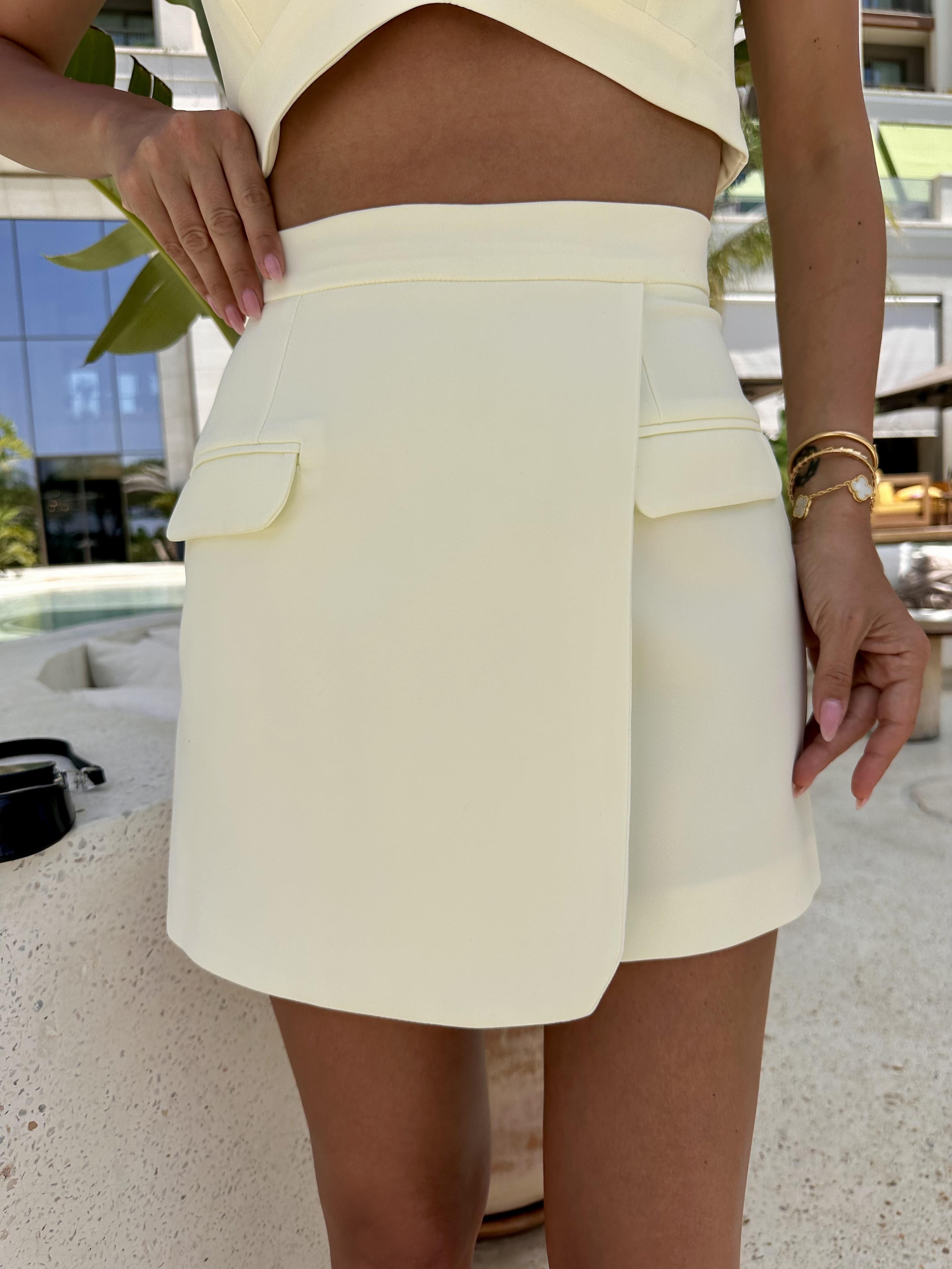 Soft Sarı Büstiyer Etek Takım