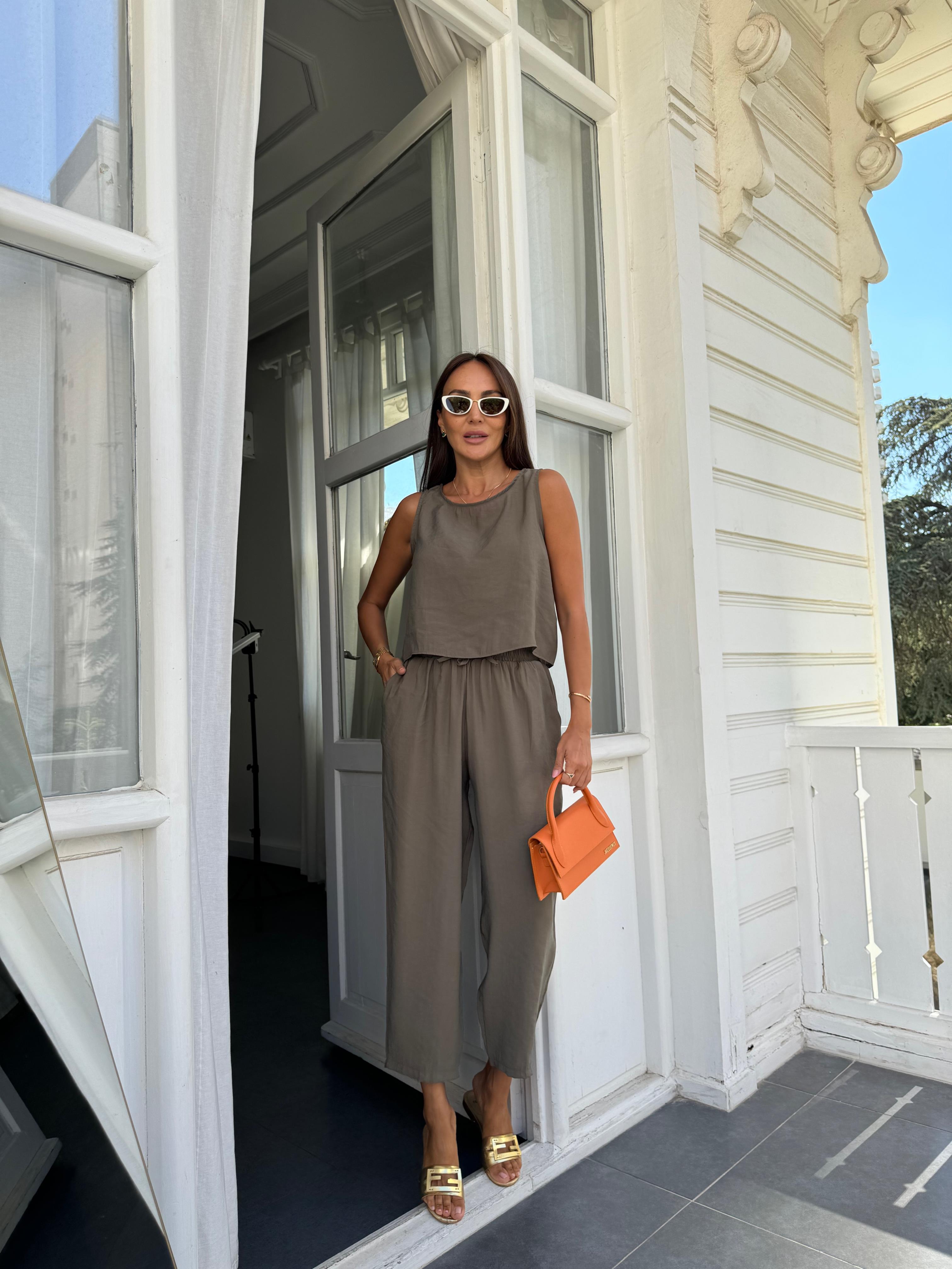 Vizon Tencel Kumaş Pantolon Takım