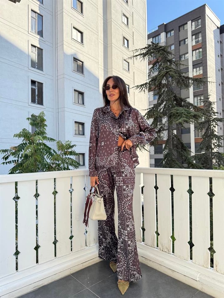 Acı Kahve Chester Pantolonlu Takım