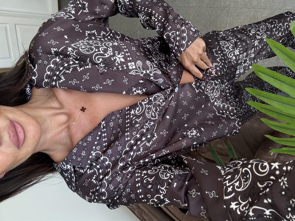 Acı Kahve Chester Pantolonlu Takım