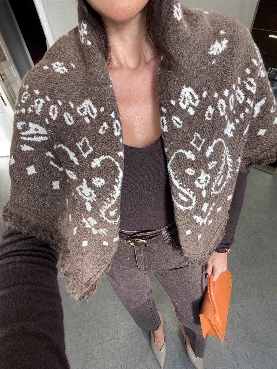 Acı Kahve-Ekru Şal