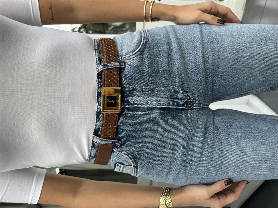 Sky Blue Yıkamalı Düz Kesim Jean Pantolon