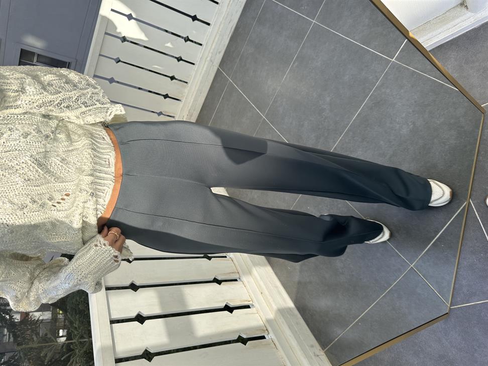 Antrasit Dikişli  Scuba Pantolon