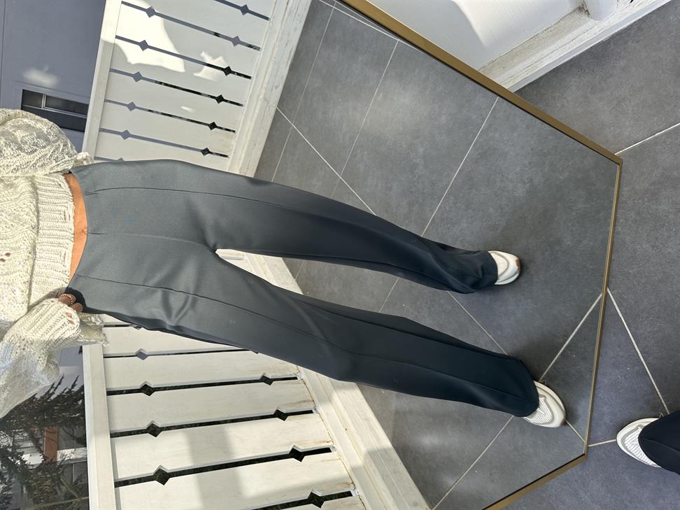 Antrasit Dikişli  Scuba Pantolon