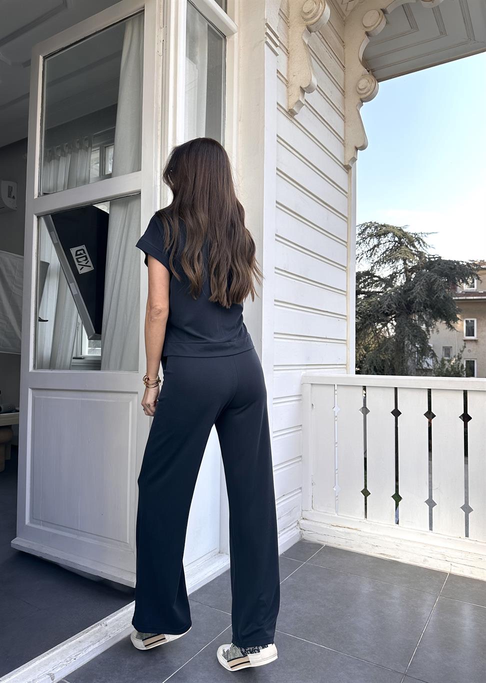 Antrasit Kısa Kollu Modal Takım