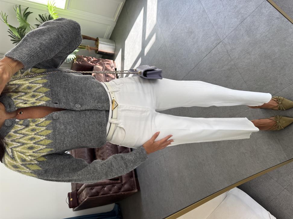 Antrasit Sıfır Yaka Geometrik Desen  Hırka