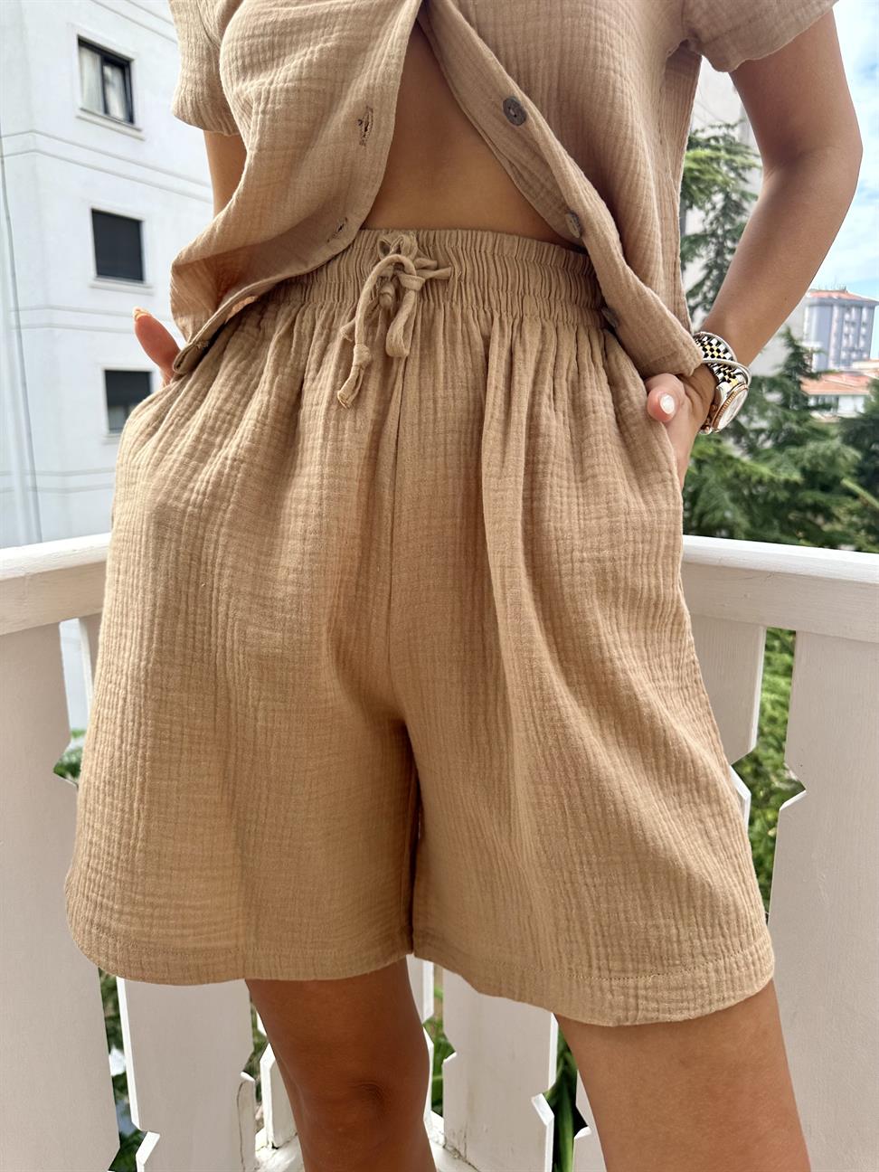 Bej Gofre Kadın Takım