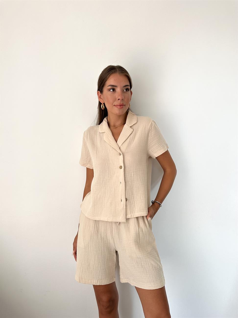 Bej Gofre Kadın Takım