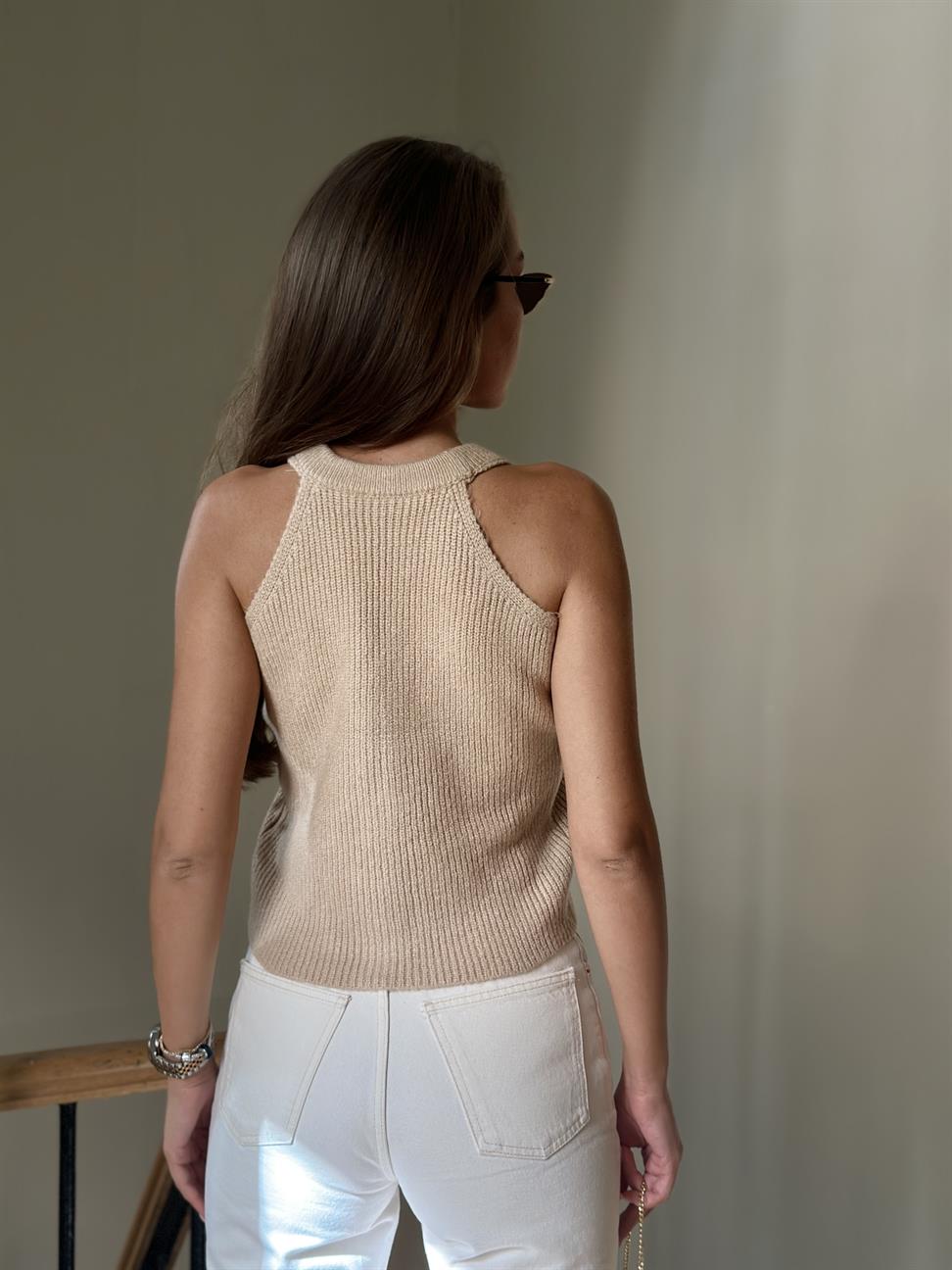 Bej İtalyan Reglan Yelek