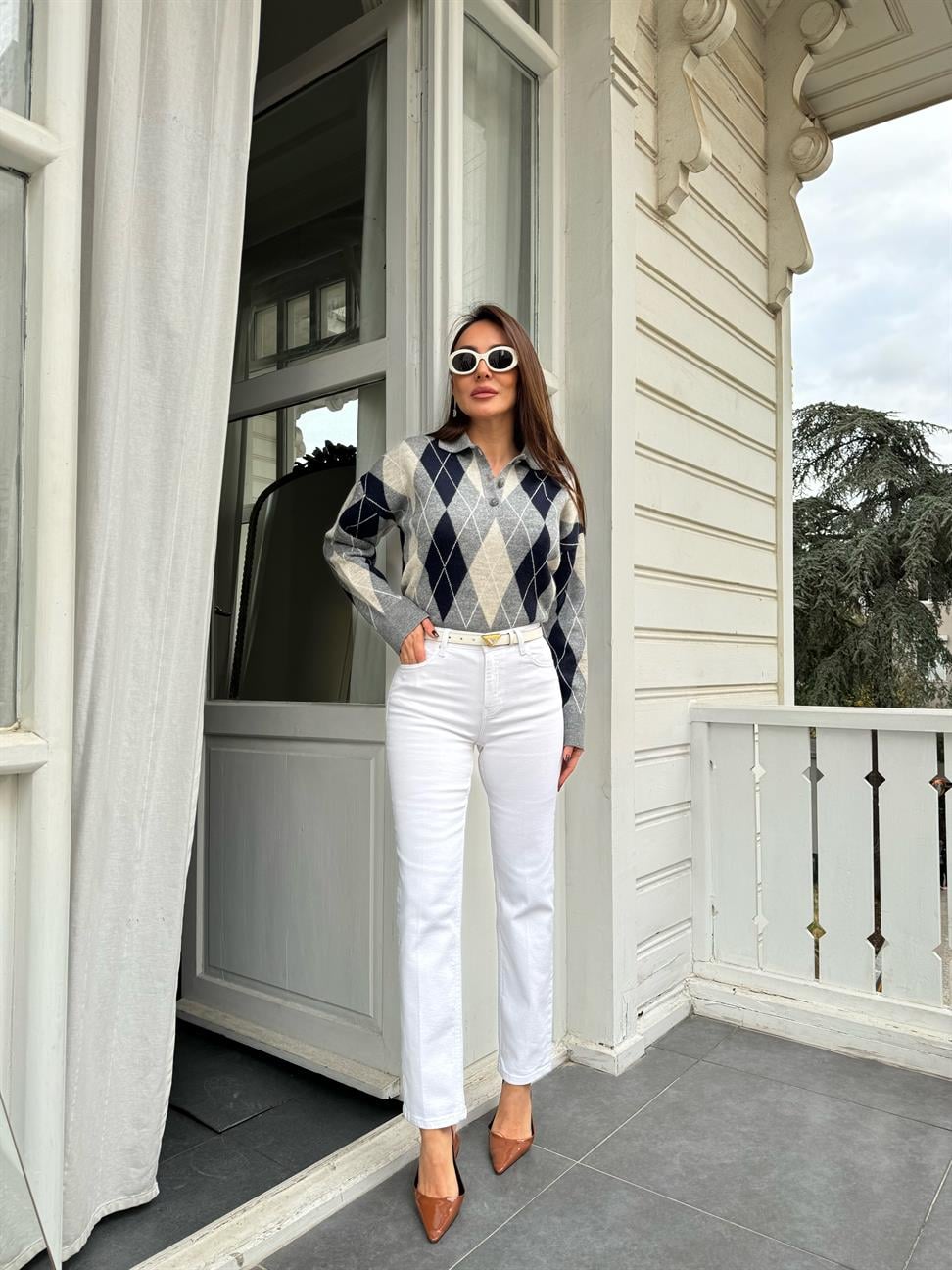 Beyaz Denim Pantolon