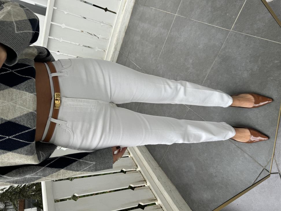 Beyaz Denim Pantolon