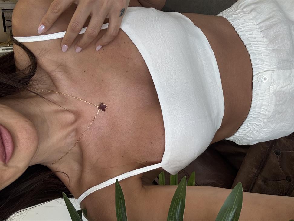 Beyaz İp Askılı Büstiyer