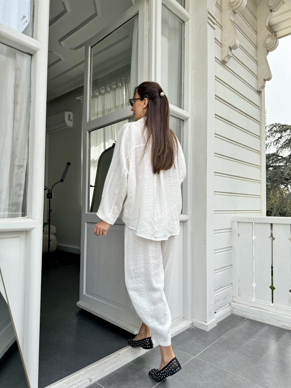 Beyaz Viskon İkili Takım