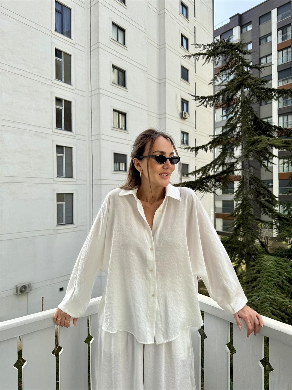 Beyaz Viskon İkili Takım