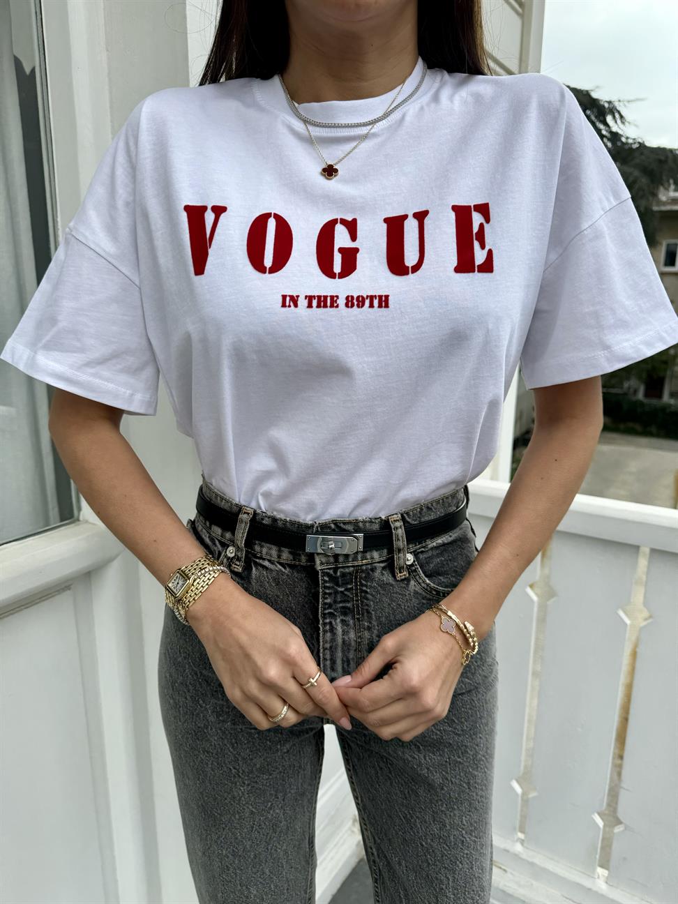 Beyaz Vogue Tshirt