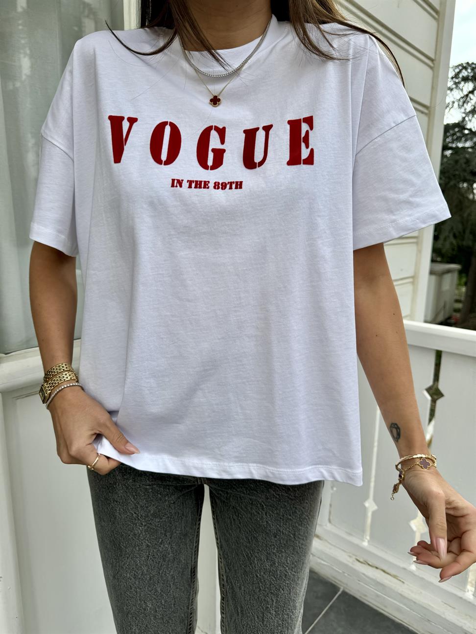 Beyaz Vogue Tshirt