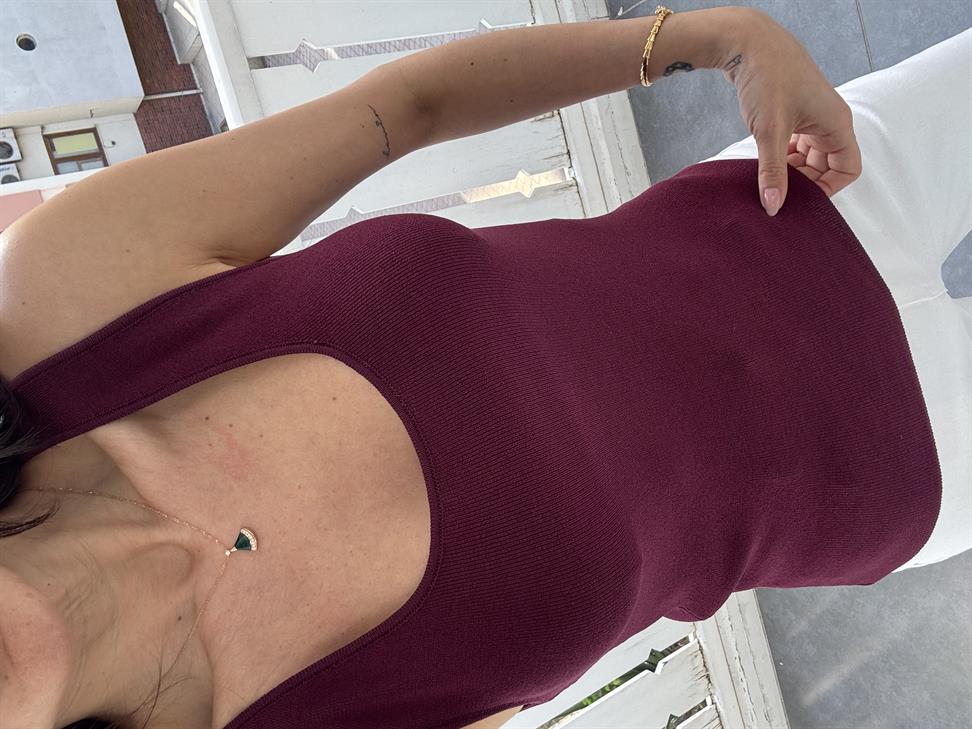 Bordo Basic Triko Bluz