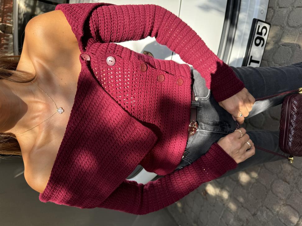 Bordo Madonna Yaka Triko