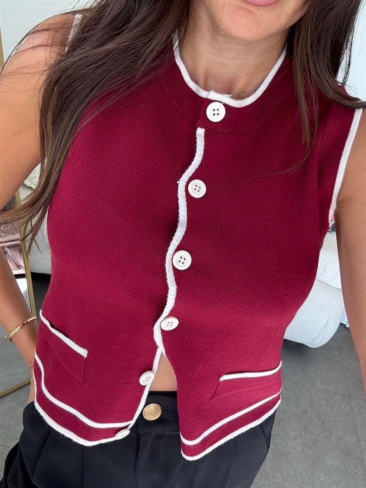 Bordo Milano Cepli Yelek