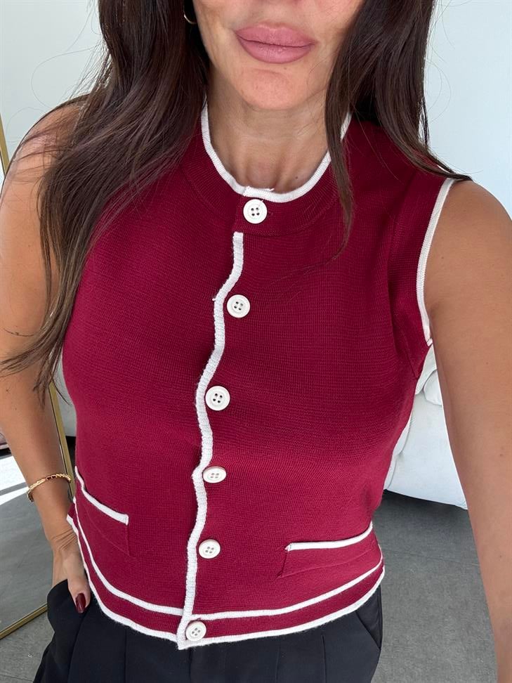 Bordo Milano Cepli Yelek