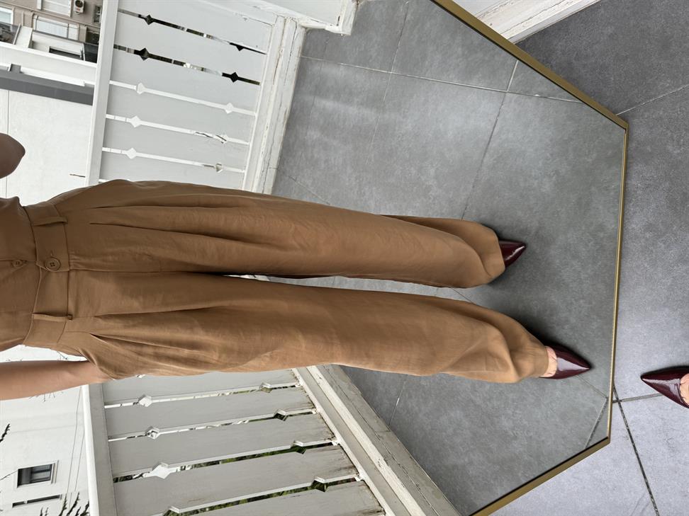 Camel Palazzo Pantolon