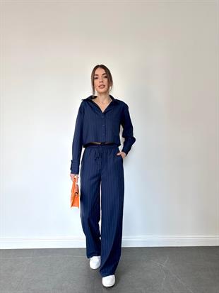 Cep Detaylı Takım Lacivert