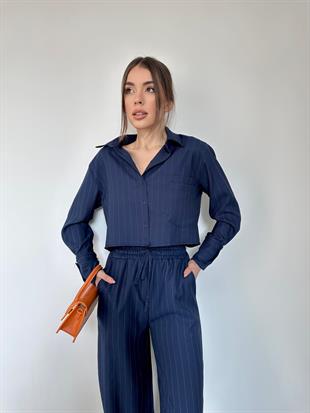 Cep Detaylı Takım Lacivert